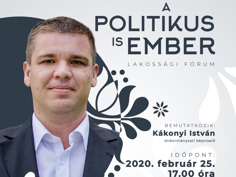 A politikus is ember – A sorozat második vendége Kákonyi István képviselő lesz kedden