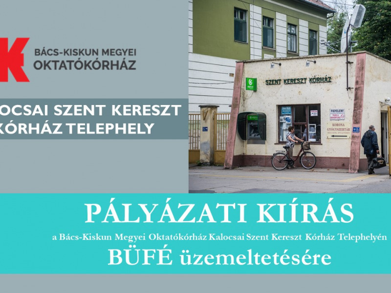 Pályázatot írtak ki a kórházi büfé üzemeltetésére