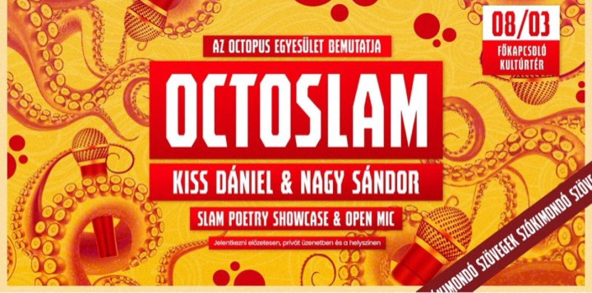 Slam poetry a ’Főkapcsoló Kultúrtérben’ – Az Octopus Egyesület Kalocsára hozza a kortárs líra új műfaját