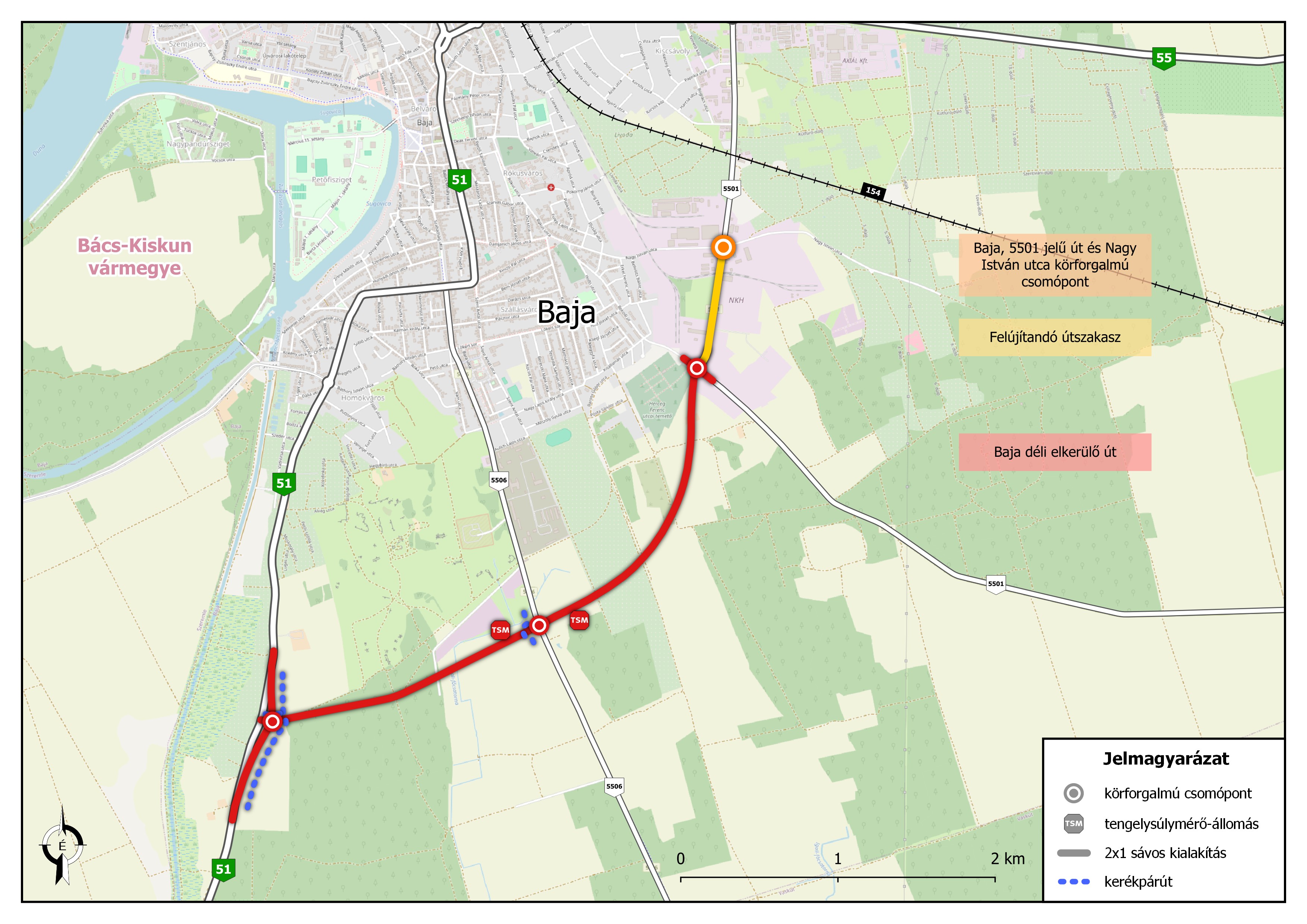 Megkezdődött a bajai elkerülő út építése