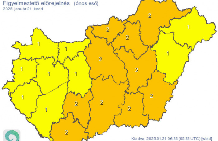 Ónos esőre figyelmeztet a HungaroMet